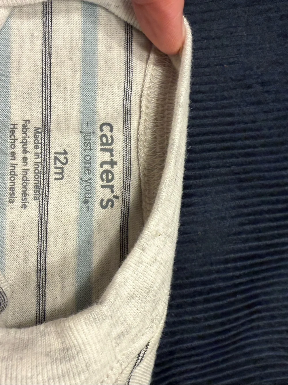 Carter's Navy Corduroy Overalls with Button Details
